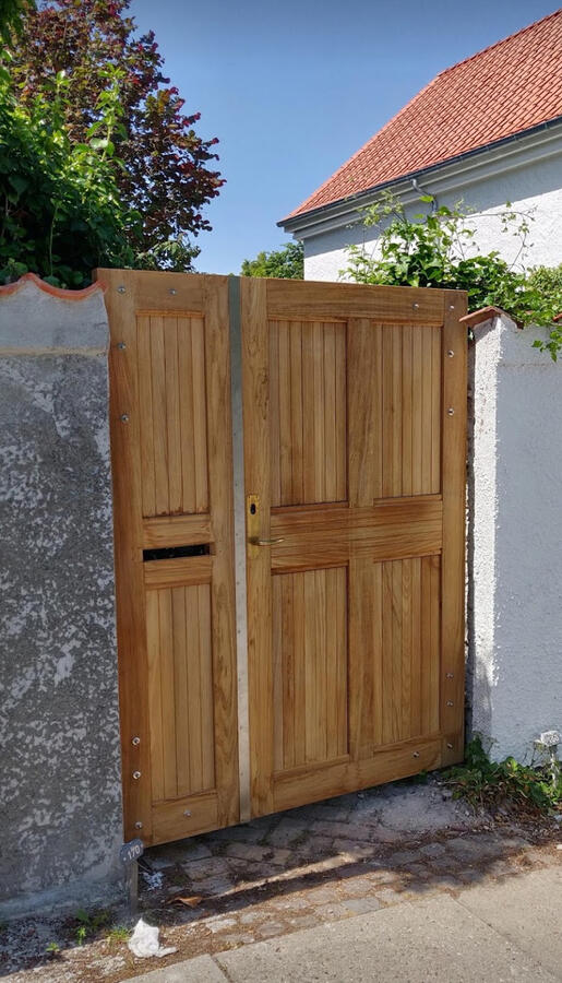 Haveport i massiv teak i Vedbæk