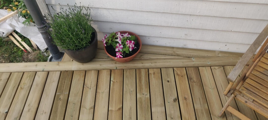 Detalje fra terrasse i Humlebæk